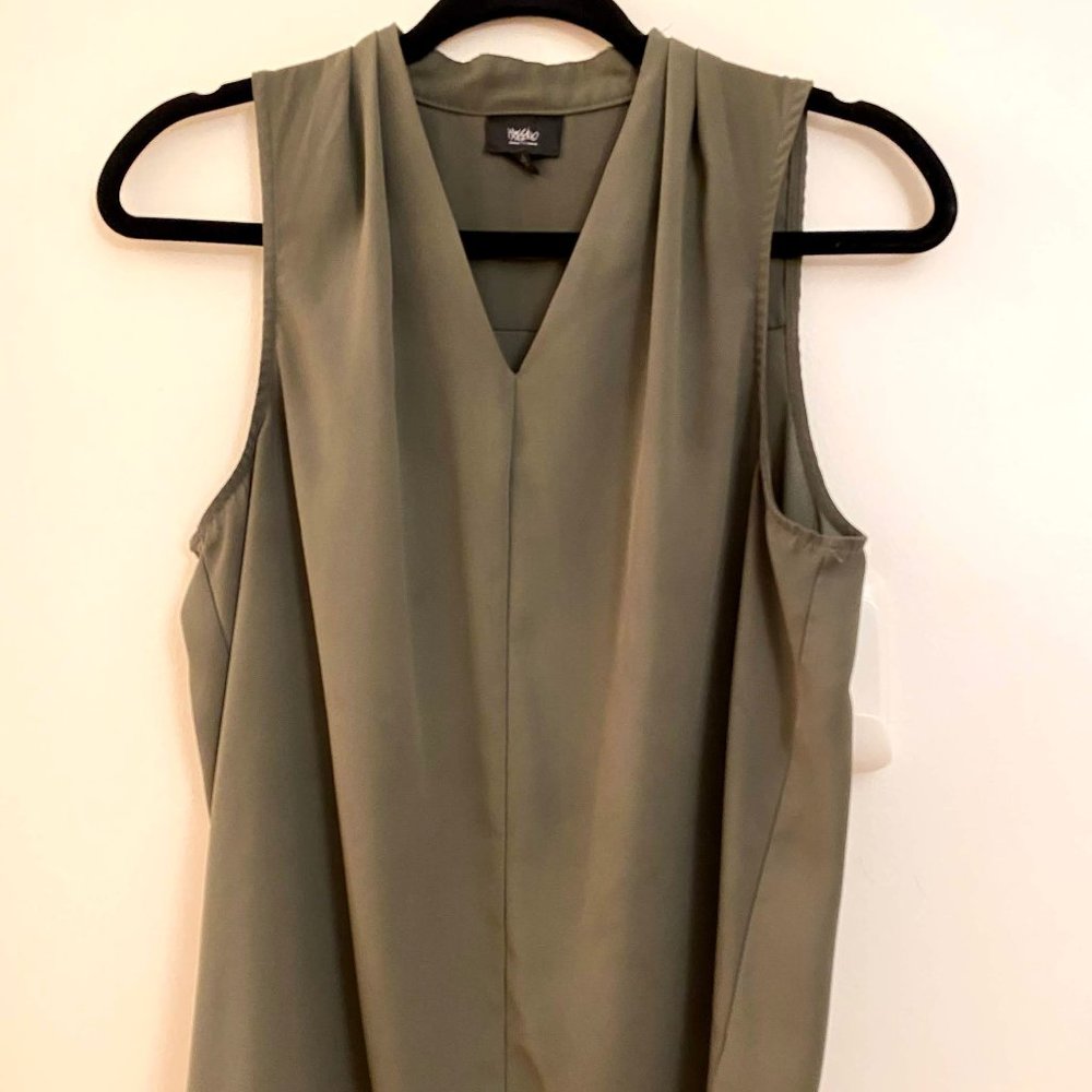 Olive Green Tank Top Blouse